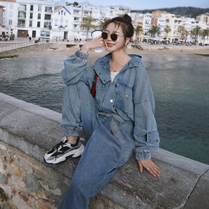 点击率9+  ！两色！2021牛仔连体裤151A-2088-P140-K198+图片