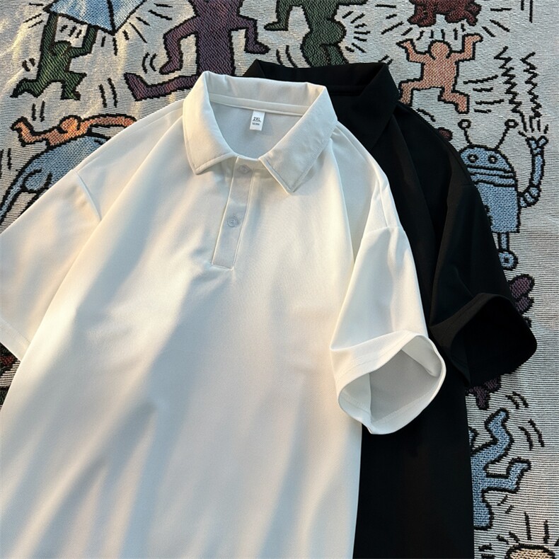 PL9001-P20-控39-大量现货POLO衫男短袖T恤潮牌纯色翻领透气网眼图片