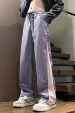 秋季美式insi高街hiphop拼接宽松运动长裤货号K2315P4568，女装休闲裤，电商A063