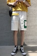 网红潮流休闲短裤男五分裤港风牛仔裤男D/，男装休闲裤，电商D202