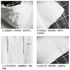 LD54059-P45连帽短袖t恤男大码胖子带帽五分袖中袖网格挂拍，男装T恤，电商A040A