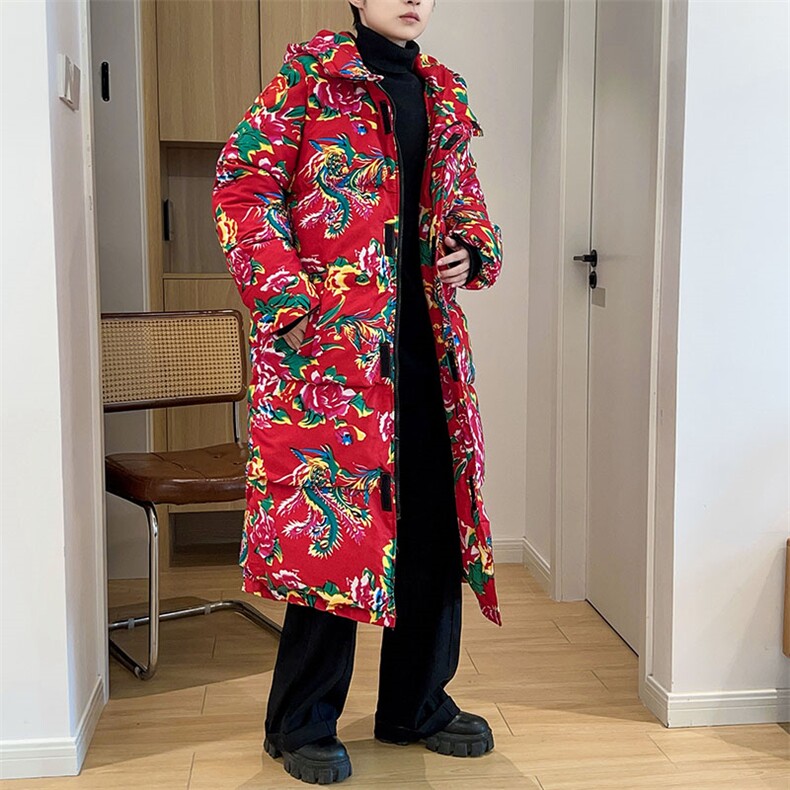 A5男女连帽中长款大棉衣保暖防寒棉服棉袄新中式团队上款大差价,男装棉衣,星座115A(原星座507）