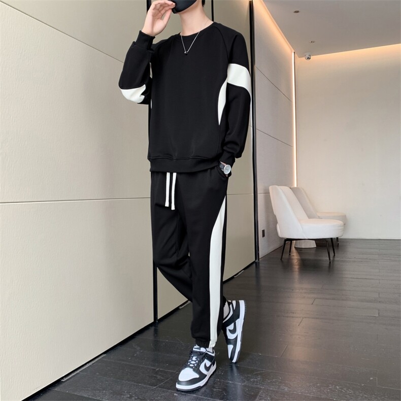 TK15-P70新款男生印花套装学生卫衣青少年上衣大童裤子整套,男装休闲套装,星座507A（原星座306B-2）