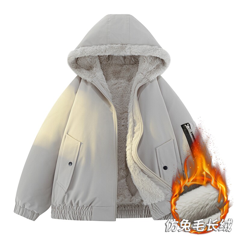 2025复古加绒毛领棉衣冬季新款座山雕宽松连帽派克棉服M2555p88,男装棉衣,电商D315
