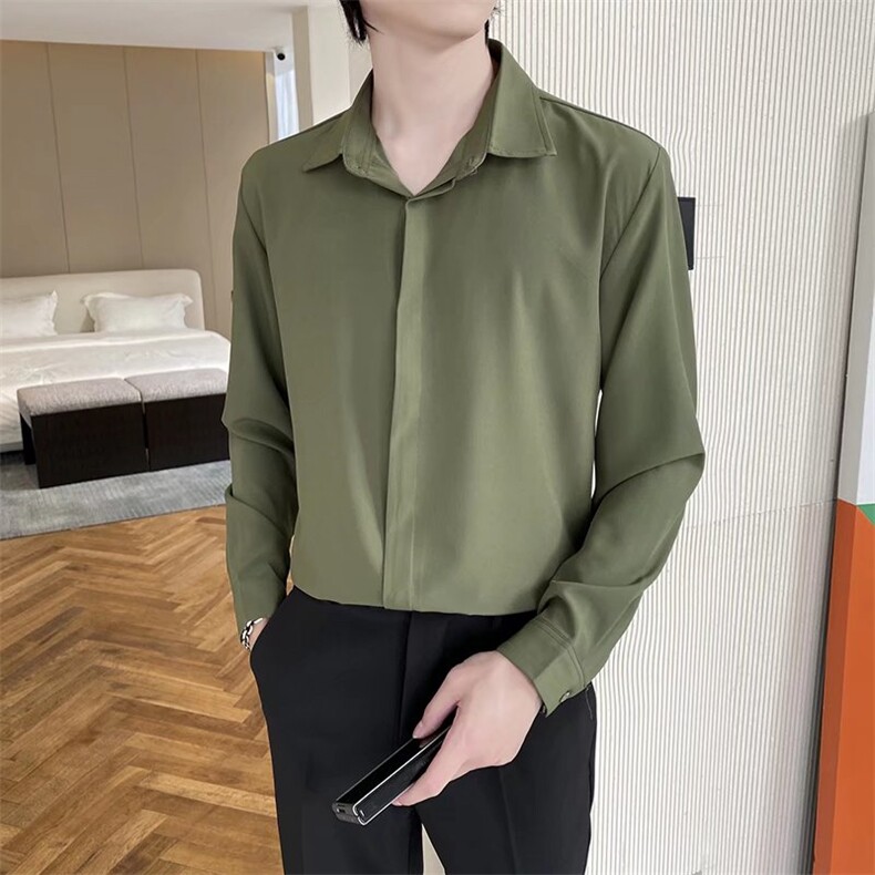 长袖衬衫男港风潮流CY38P35,男装衬衫,星座1116-2