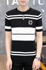 夏季新款中年男士短袖t恤薄款男装时尚休闲修身打底衫上衣服体恤，男装T恤，电商B212（原钱塘6029）