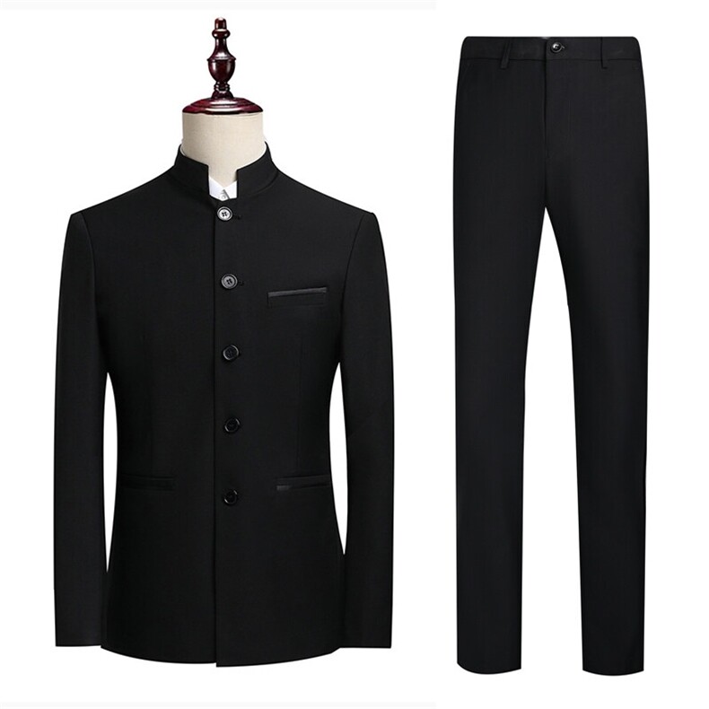 T2Z8613P125中式演出西服套装礼服男士青年立领中山装修身男服装,男装西服,星座510A-2