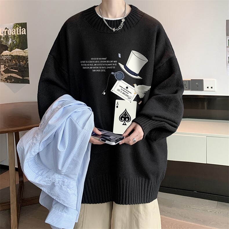 8XL半高领毛衣男大码胖子针织衫毛线衣 M18373-P45 加绒款-P65图片