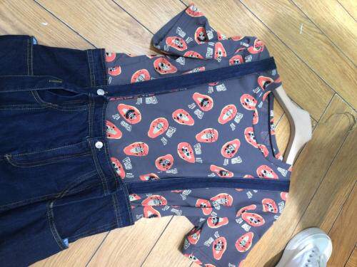 两件套牛仔背带裤，女装，阿唛倪