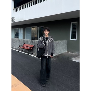 针织衫文艺原宿简约时尚ins新款简约风开衫毛衣流行慵懒MZ873-P50图片