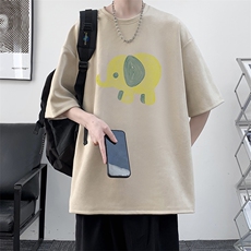 麂皮绒短袖t恤男大码半袖男JD82441-P25，男装T恤，电商A040