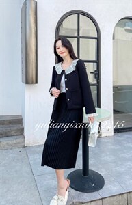 小香风外套+半裙图片