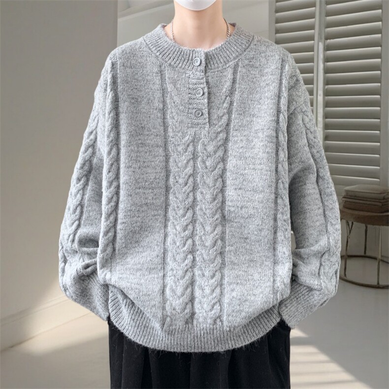 时尚百搭毛衣保暖男春秋美式潮牌宽松休闲针织衫BX752-P65，男装针织衫/毛衣，星座1105-3