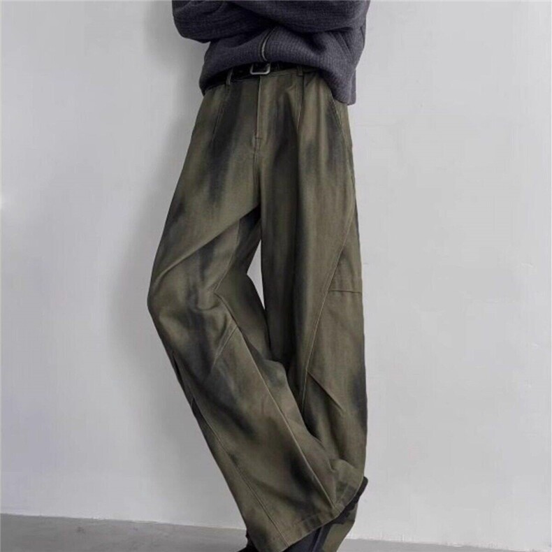 男春秋水洗工装裤男女美拉德复古直筒大口袋阔腿休闲裤KG6618,男装工装外套,星座1116A（原606A-3）