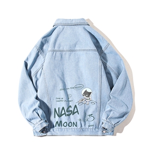 NASA联名同款牛仔夹克男大码牛仔外套男茄克 NJ77187-P60图片