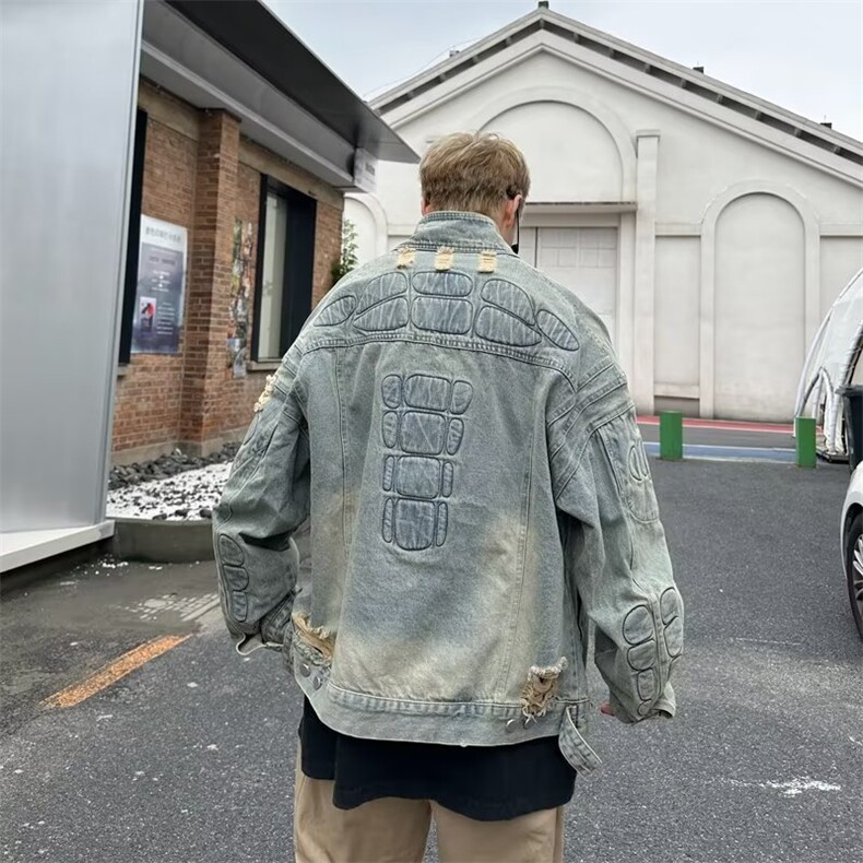 牛仔夹克美式复古刺绣外套JK0829-P95,男装夹克,星座308B-1