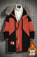8XL~M冬季新款2021加厚大毛领中长款棉大衣男货足支持各种活动，男装棉衣，钱塘717(原712)