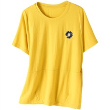 夏装新款T恤小衫女小雏菊绣花点缀宽松显瘦，女装T恤，涵誉