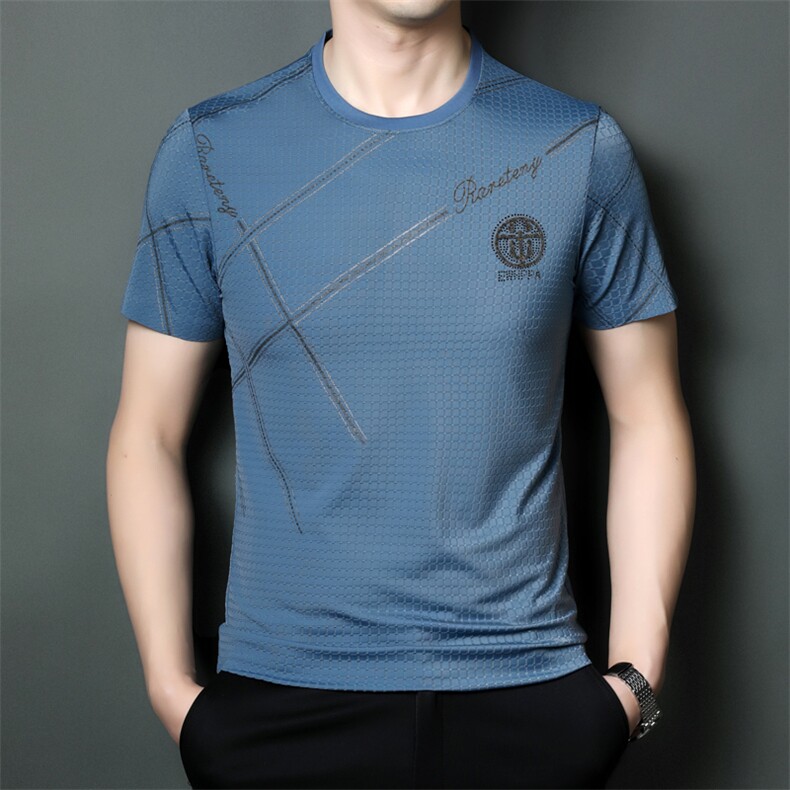 SQY9821男式2023年夏季新款T恤男短袖商务时尚休闲体恤男装P55,男装T恤,电商B360