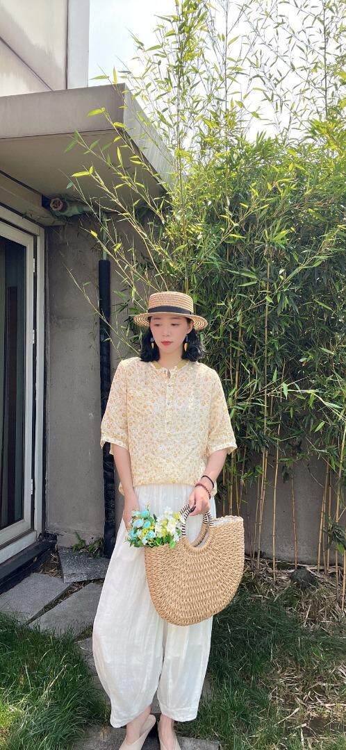 纯苎连衣裙小衫裤子裙子衬衣 时尚风 风淑女风休闲风，女装连衣裙，川哲