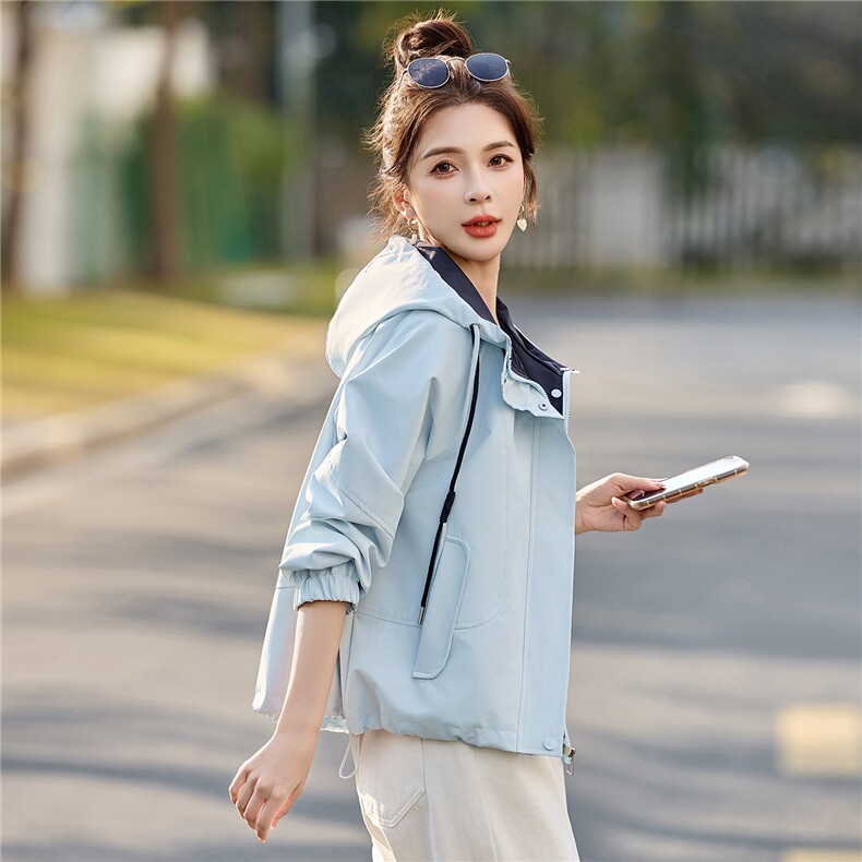 现货！现货！2026年春秋新款时尚减龄休闲风短款外套女,女装短外套,以桐