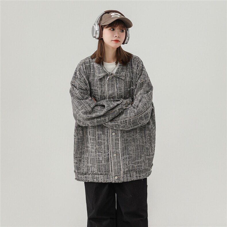 中性风牛仔夹克外套JK9004-P88128，85%棉15%聚酯纤维现货,男装夹克,电商A132（原电商B245）