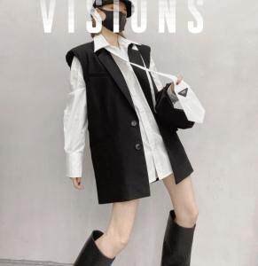 2021秋季新款肩垫马甲，女装马夹，DFC 大帆船