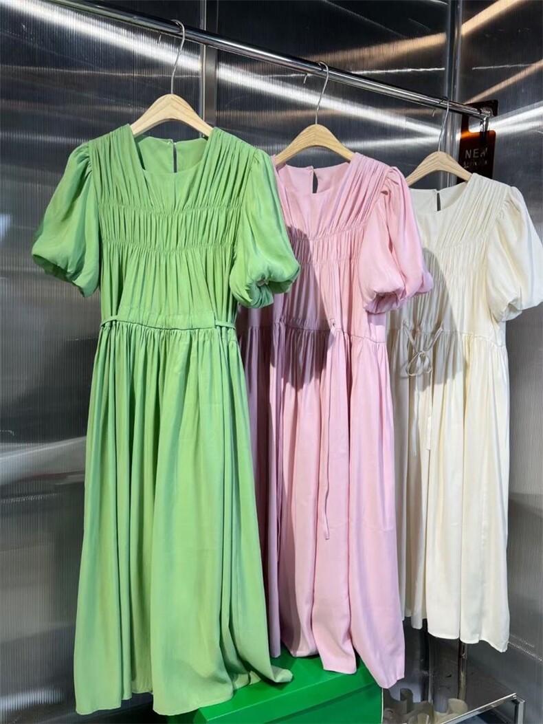 《DAVIDA》现货!韩版纯色宽松泡泡袖连衣裙，女装连衣裙，DAVIDA