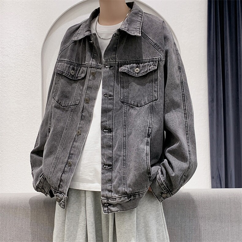 欧美街头复古牛仔外套ins潮牌宽松韩版百搭休闲衣服W1340-P59,男装夹克,星座512-2
