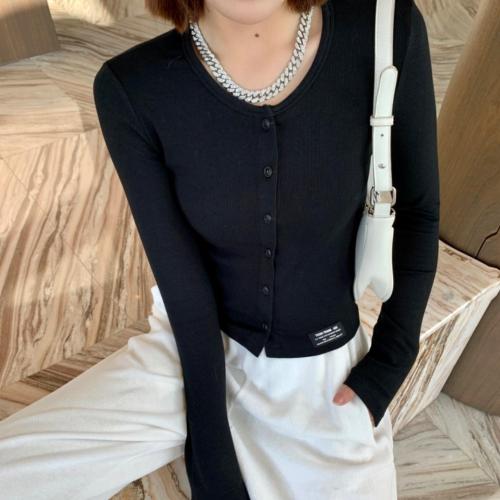 2021秋季新款韩版修身显瘦长袖打底衫开衫,女装其它,星女郎