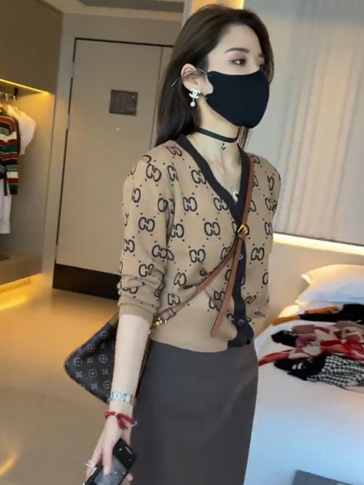 双CC开衫,针织衫/毛衣,美莎羊绒
