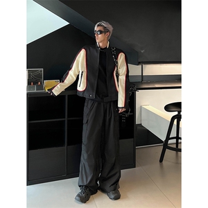 B221 美式ins高街暗黑痞帅型男机车服外套上衣 SY2306-P90控118图片