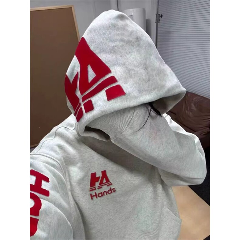 毛巾绣海军领卫衣女春秋新款宽松设计感套头上衣,男装卫衣,四季星座505