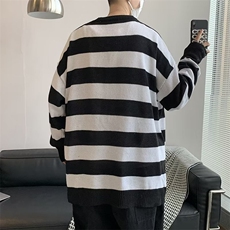 美式街头设计感圆领毛衣男慵懒风休闲针织衫M82P34，男装针织衫/毛衣，星座1116-2