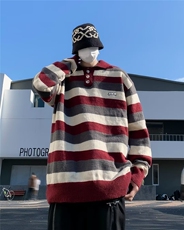 美式圆领毛衣男慵懒风休闲针织衫B630P53，男装针织衫/毛衣，星座1116-2