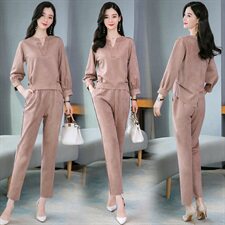 2021春季舒适潮流百搭贴身时尚女款个性套装/套裙，女装套装/套裙，天丝秀