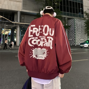 特批2025港风夜景棒球服外套宽松字母印花夹克TPF6053 P65控98图片