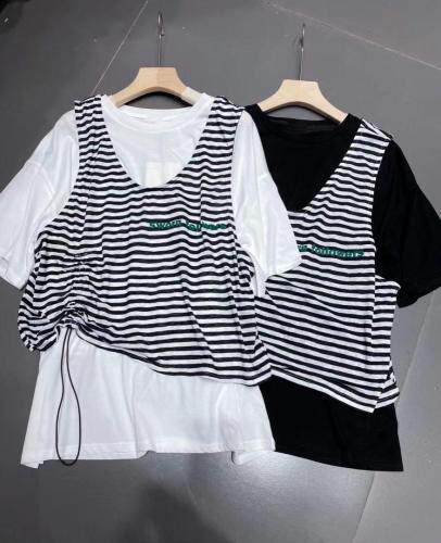 【现货】新款抽绳条纹两件套，女装，AT(2F)