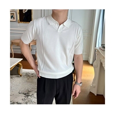 夏季短袖商务休闲V领针织衫，男装T恤，星座506A