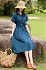连衣裙2021年夏季自然舒适宽松柔软简约，女装连衣裙，多彩