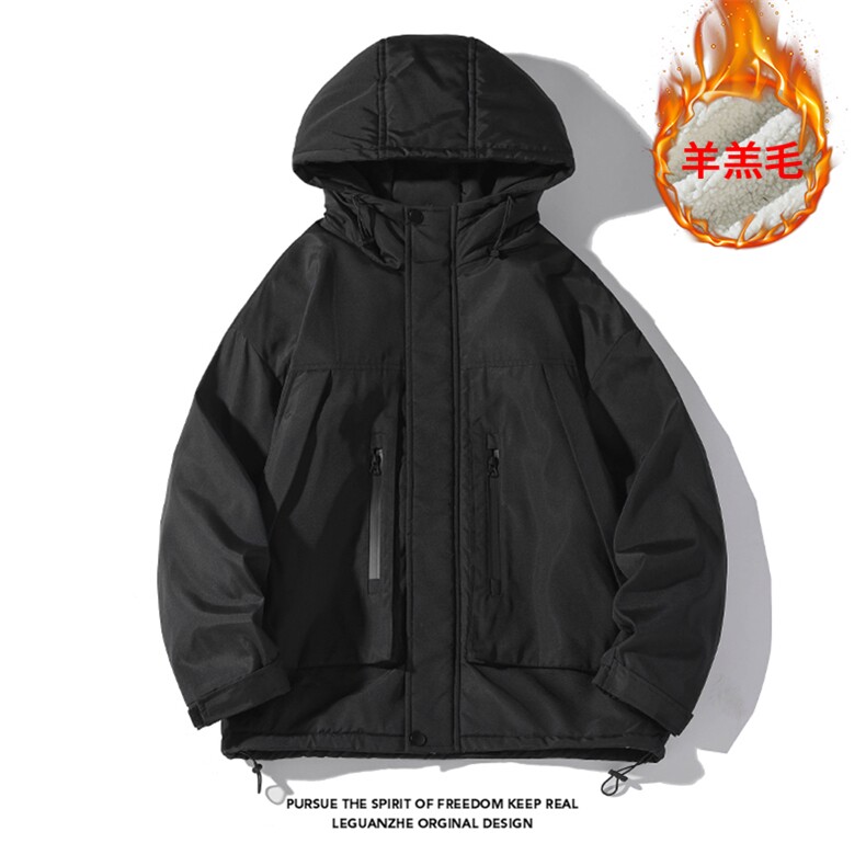 2025冬季新款港风白底大码大口袋羊羔毛棉衣M-5XHM22543-P110,男装棉衣,电商A022