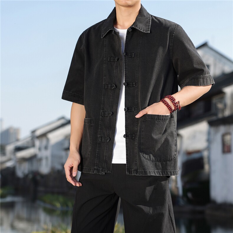2026夏季新款风休闲宽松大码牛仔T恤CS2604,男装T恤,电商A008