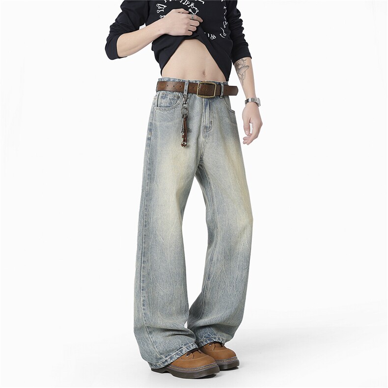 现货。现货，春季新款闪电纹微喇牛仔裤K808-P50-控78，男装牛仔裤，电商D309