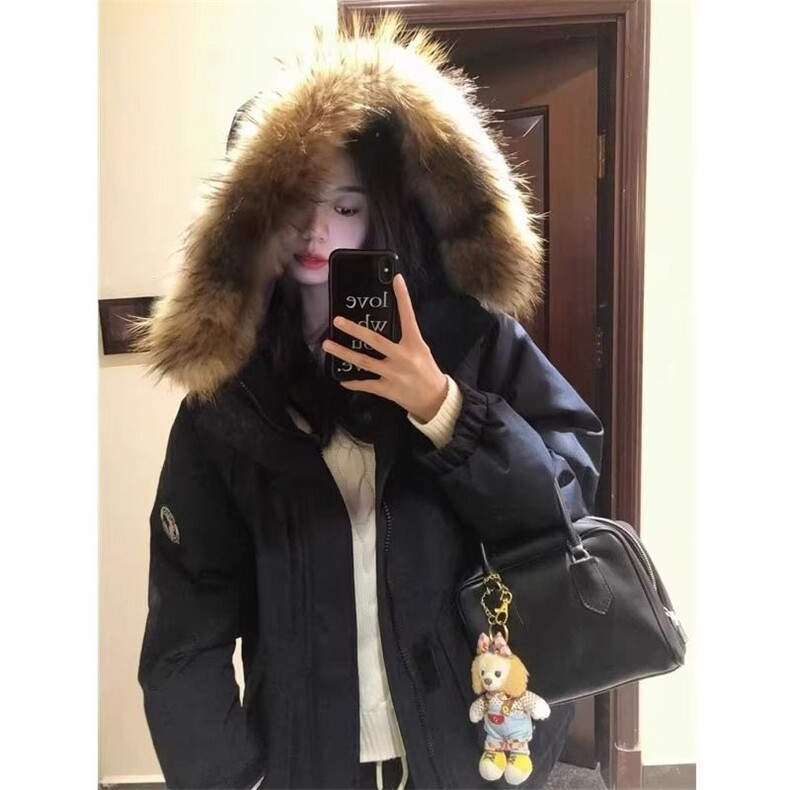 毛领加厚羽绒棉服女2025年冬新款韩版休闲宽松学生保暖外套,男装棉衣,星座506A