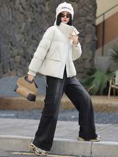 现货新款冬装2024年韩版纯色休闲新90绒白鸭绒羽绒服，女装羽绒服，琦鑫阁（原依鑫阁）