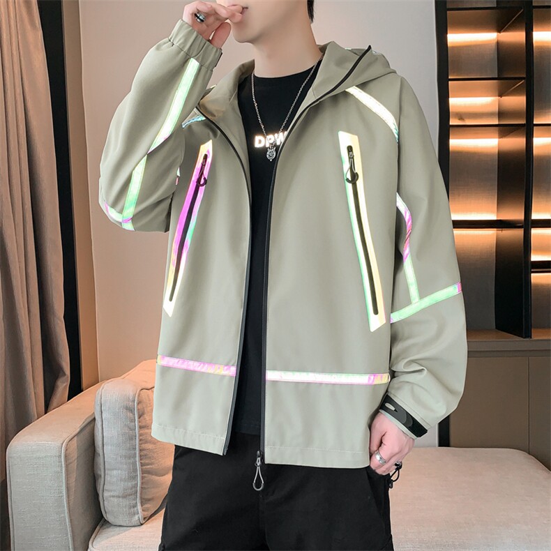 冲锋衣外套男2025春季新款宽松连帽休闲工装夹克潮流A02511-P85,男装夹克,星座308B-2