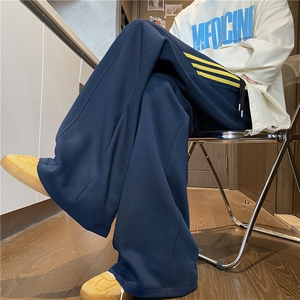 2025秋季美式条纹拼接设计感宽松休闲卫裤B315-K25499-特p40控78图片