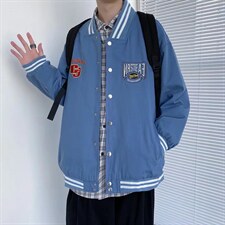 潮流夹克外穿潮男刺绣酷丝绵双层棒球领A31P42,男装夹克,星座1116-2