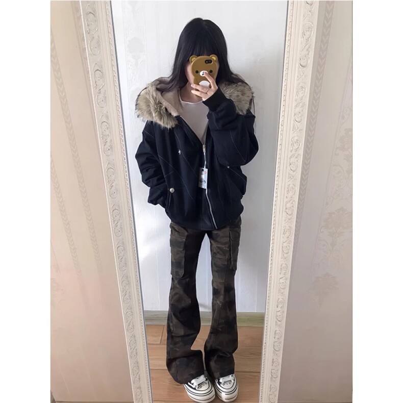 有货203-6916P87特～非揭阳货派克服座山雕大毛领外套,女装短外套,星座203-6(原电商259)