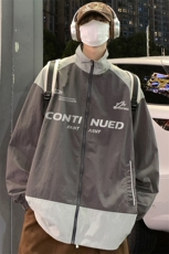 秋新户外登山服休闲连帽潮帅冲锋衣男夹克外套F6401P80控108，男装夹克，电商A268A